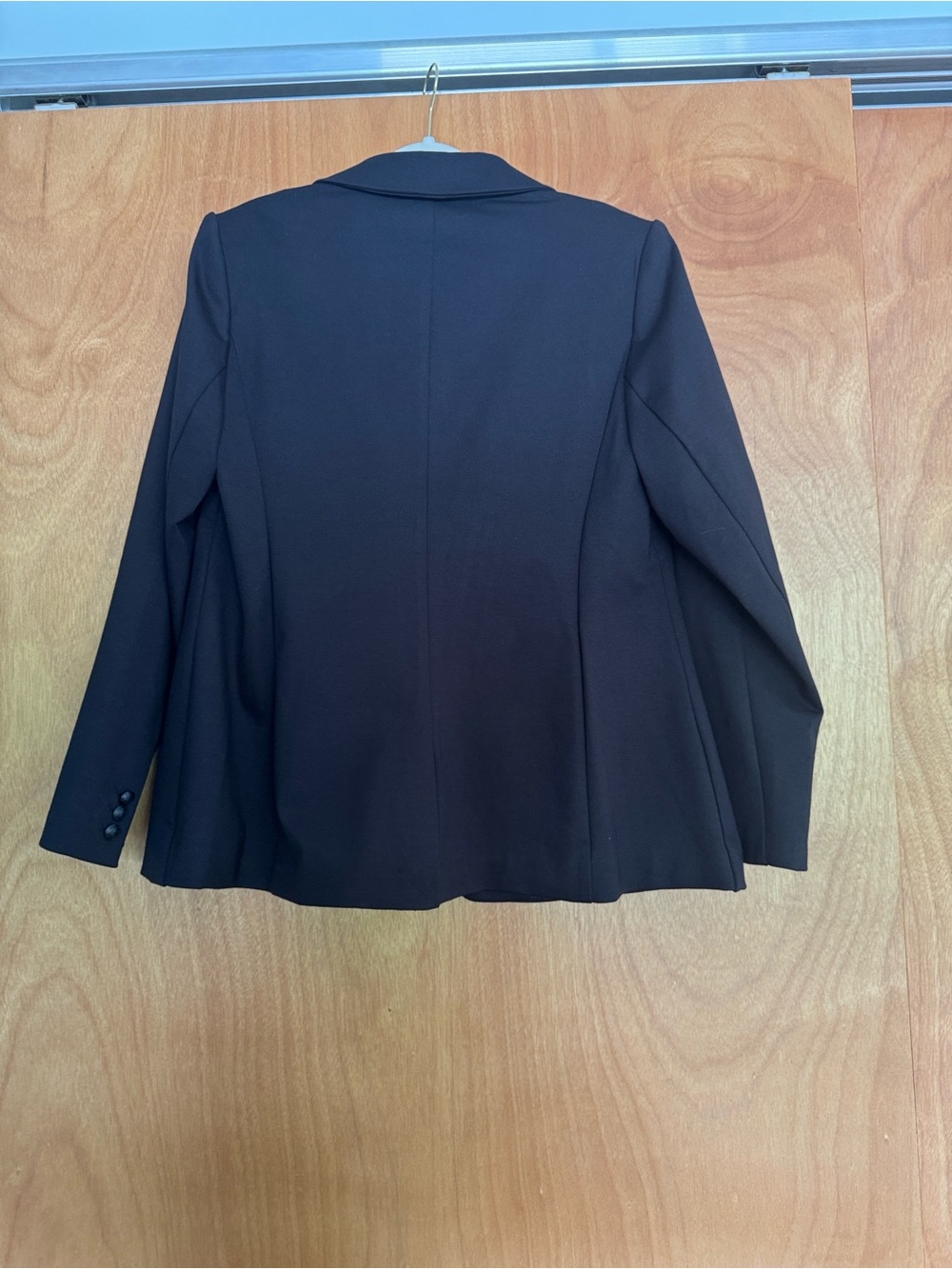 Lane Bryant Black Double-Breasted Ponte Blazer with Notch Lapel - Picture 11 of 16